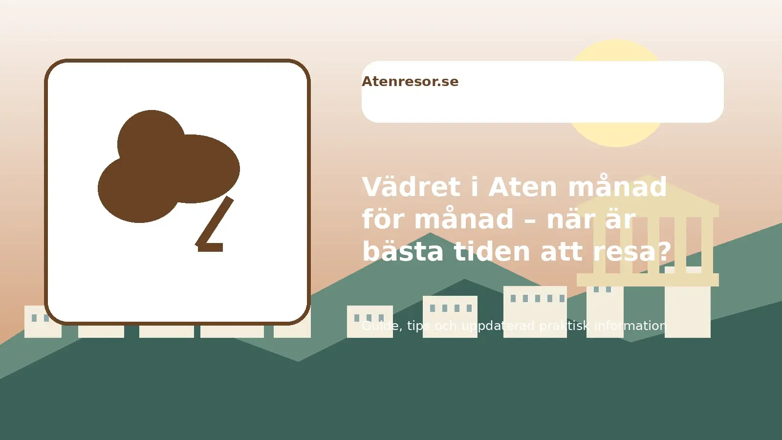 Vädret i Aten månad för månad – när är bästa tiden att resa?